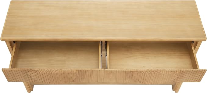 Natural Wood W/Fluted Drawer