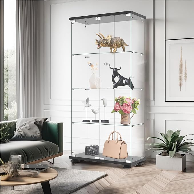 2-door 4-shelf, Black
