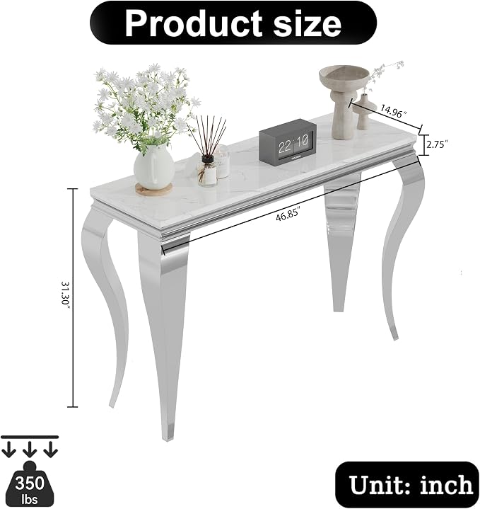 White Silver Console
