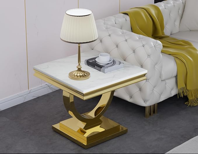 Style1:end Table-white &Gold