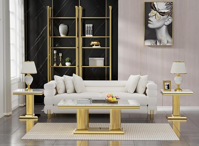 End Table - White Gold