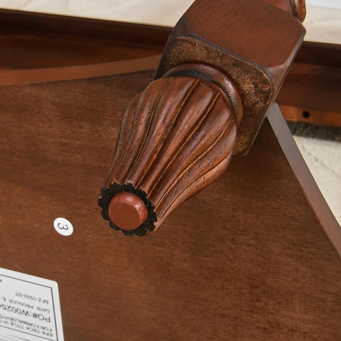 Glass Top Cherry Walnut