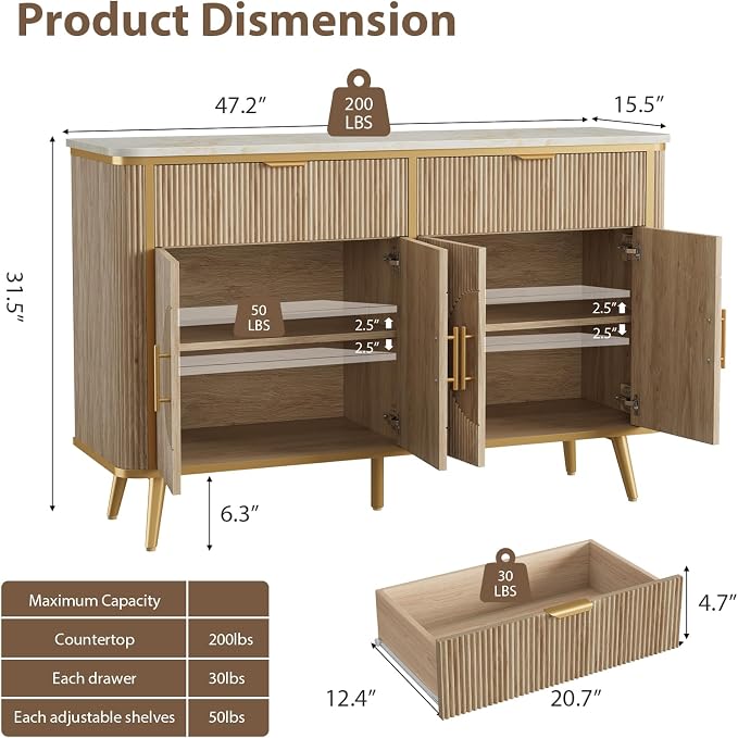 Natural Oak-2draws