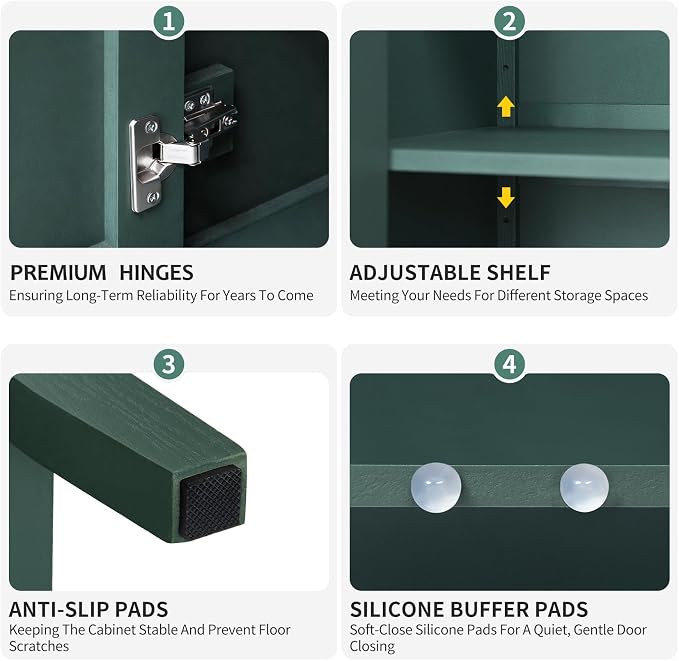 Green Accent Cabinet