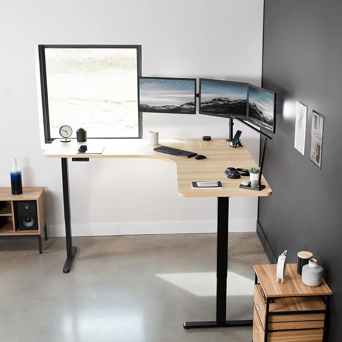 Light Wood Top / Black Frame