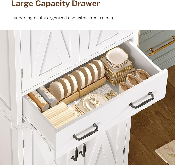 White,1 Drawer