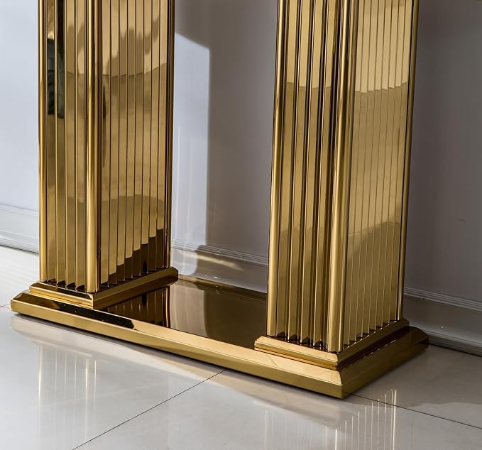 Console Table - Black Gold Base