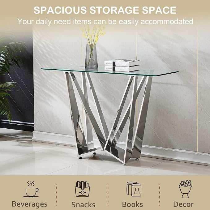 Silver Console Table