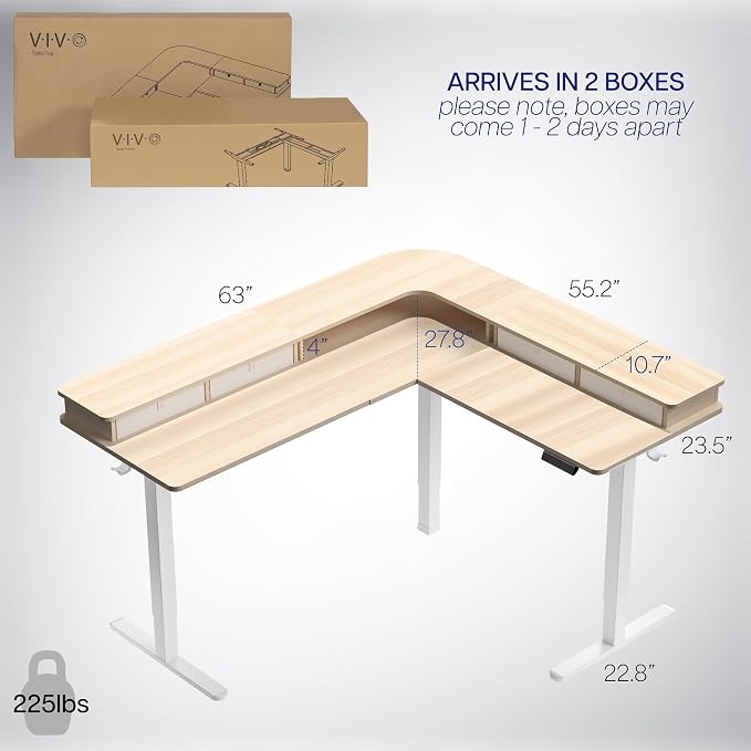 Light Wood Top / White Frame