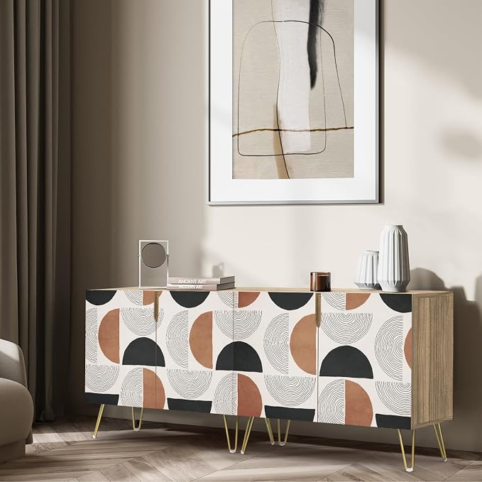Geometric Semi-circle Shapes Patterns