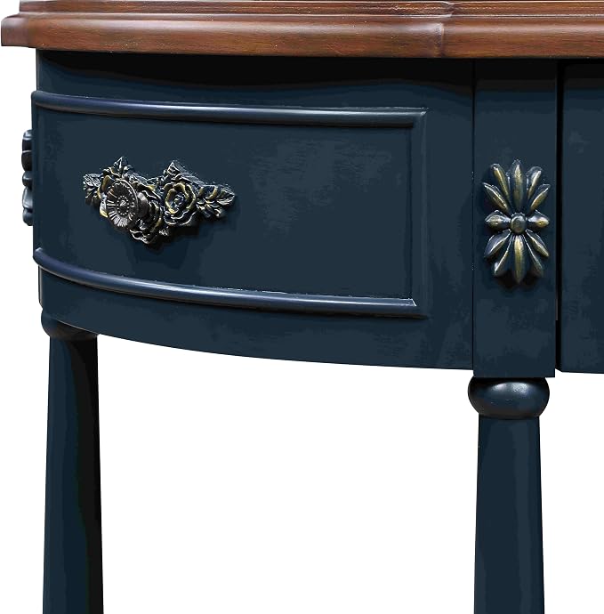 Navy Blue + Brown