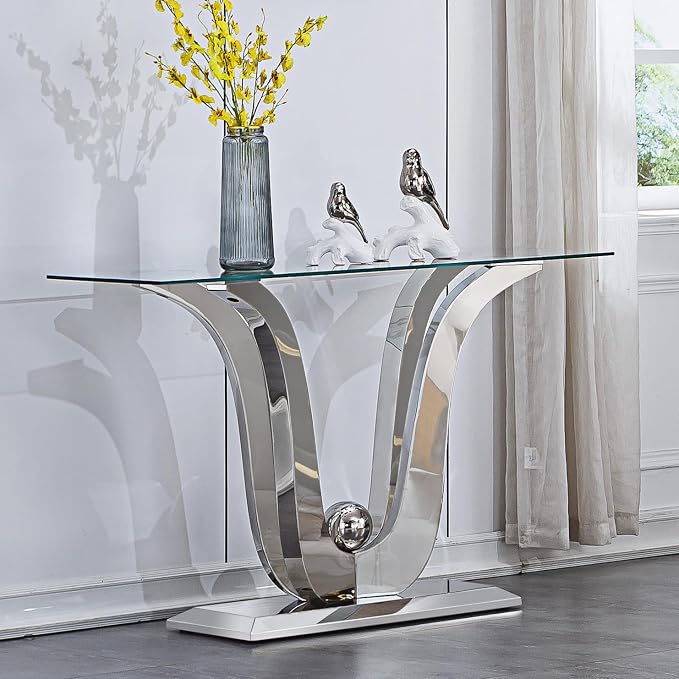 Silver Console Table