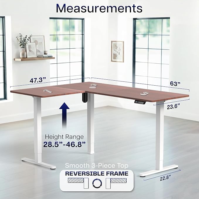 Dark Walnut Top / White Frame