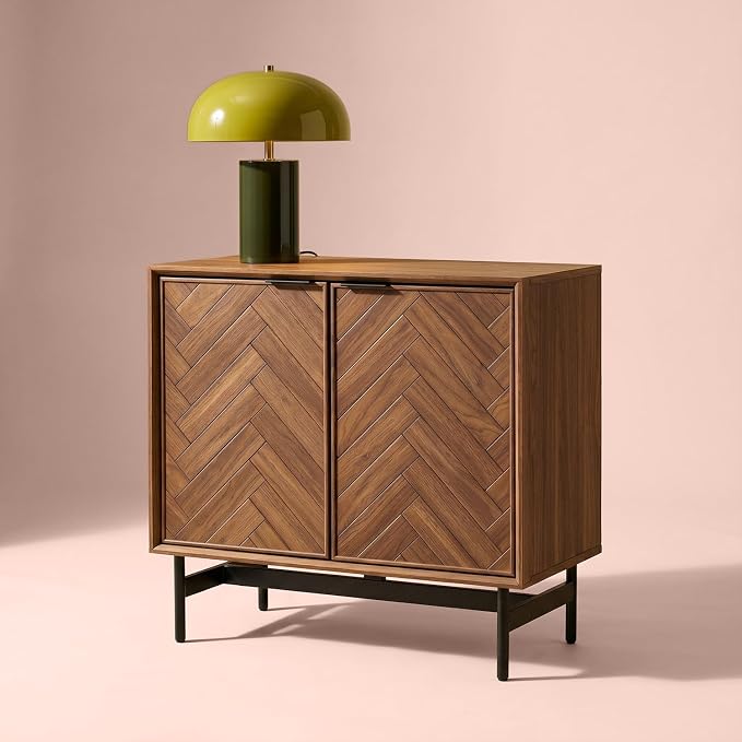 Walnut Herringbone Cabinet
