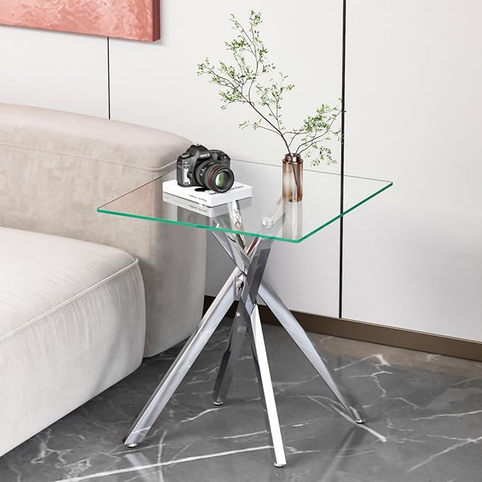 Square Top & Silver Base