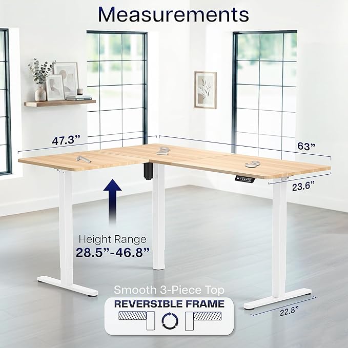 Light Wood Top / White Frame