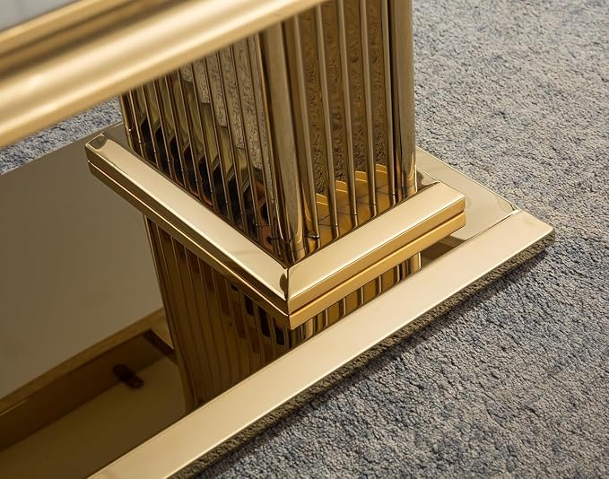 Coffee Table - White Gold Base