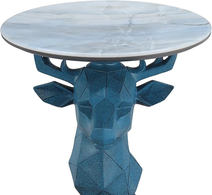 Deer - Blue Geometric
