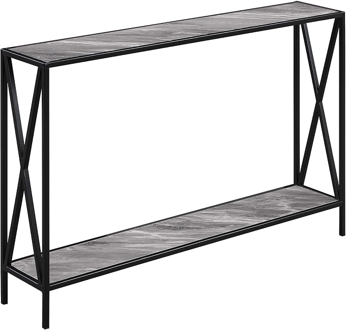 Gray Faux Marble/Black