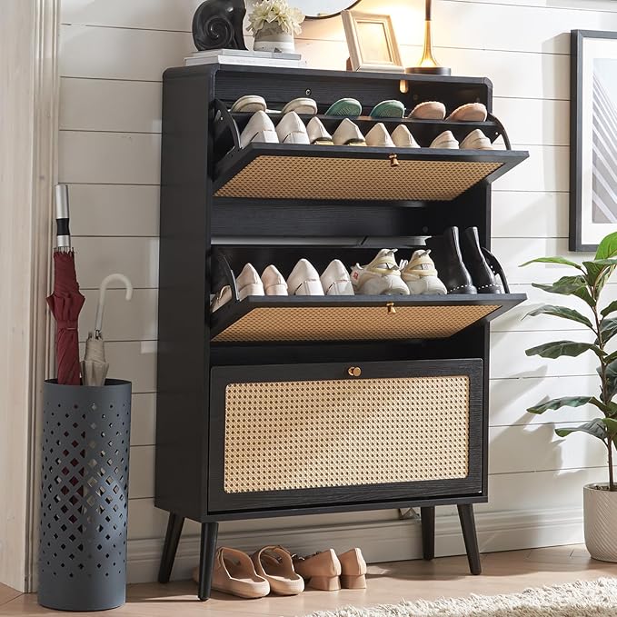 3 Flip Drawers-black