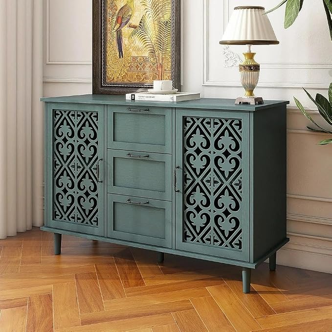 Green 2-door 3-drawer