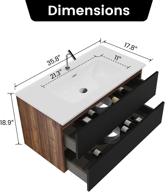 Walnut+black / Single Hole