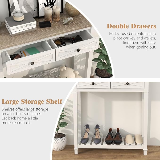 White-2 Drawers
