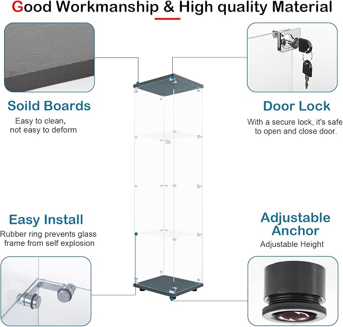 Black - 4 Shelves(led)