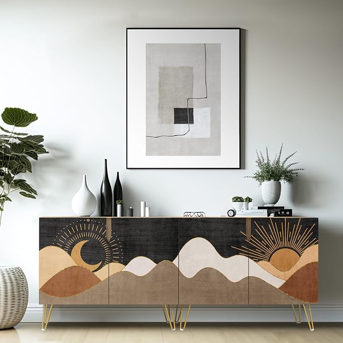 Mid-century Geometric Sun Nature Wilderness