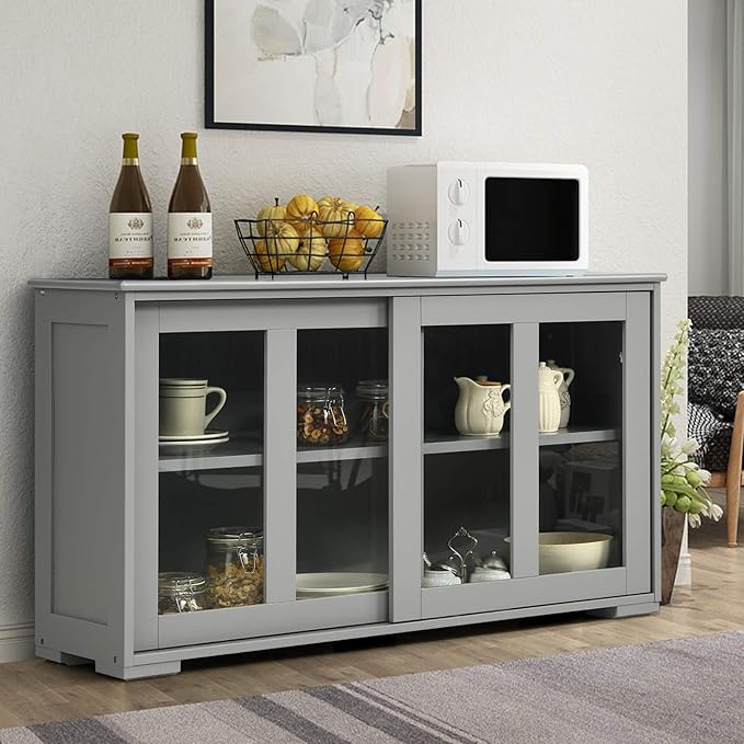 Grey/Glass Sliding Door
