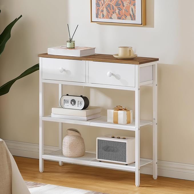 Walnut + White