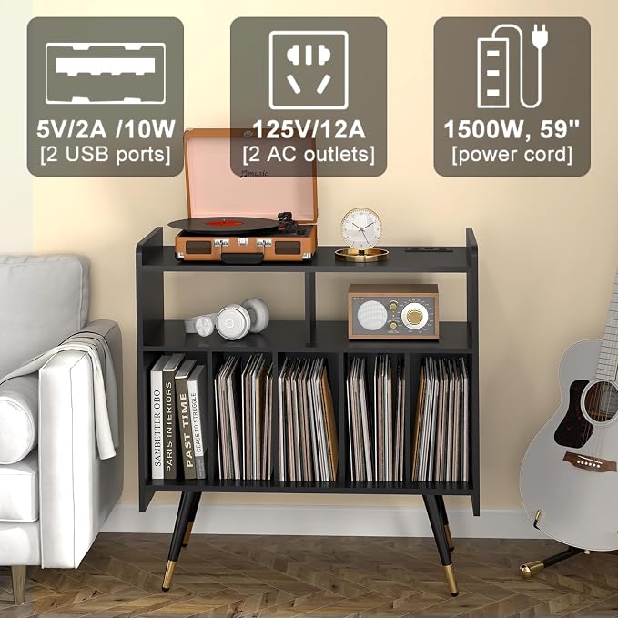 Black-six Compartments (Usb and Socket)