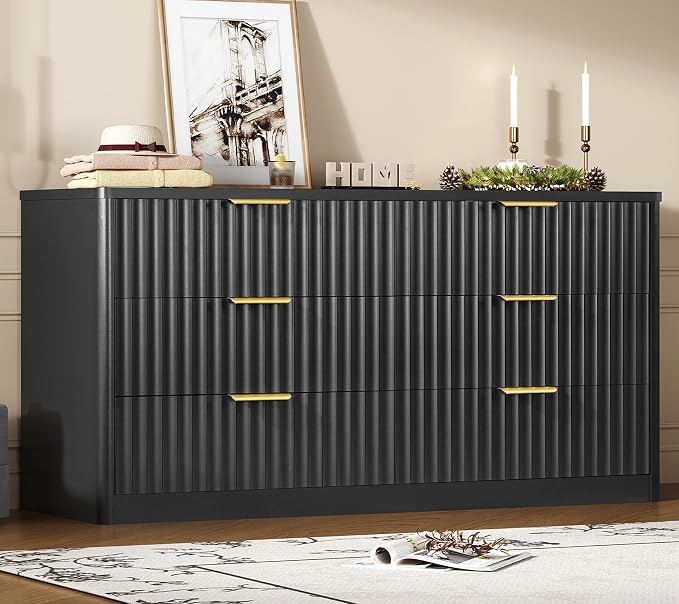 Black, 6 Drawers