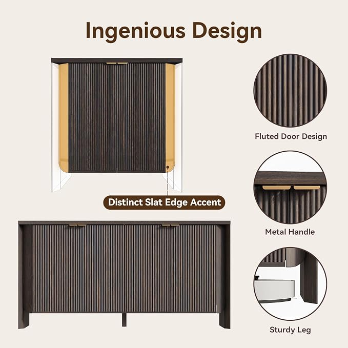 Dark Walnut-4 Doors