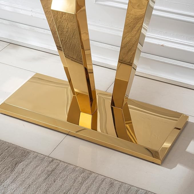 Console Table - White Gold Base