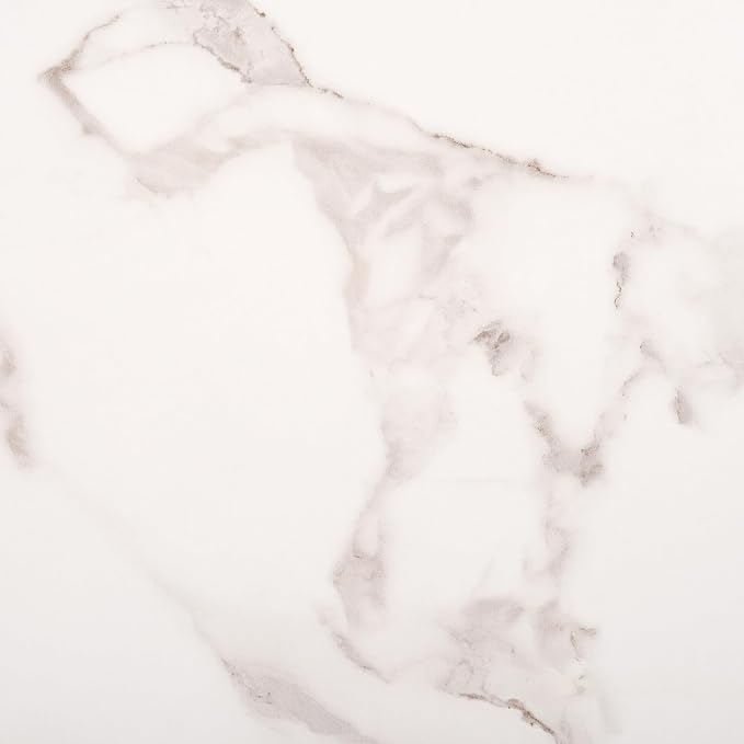 White Faux Marble/Black