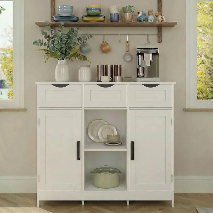 White-3 Drawers+2 Doors