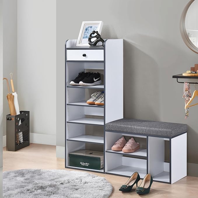 White Finish With Grey Edge