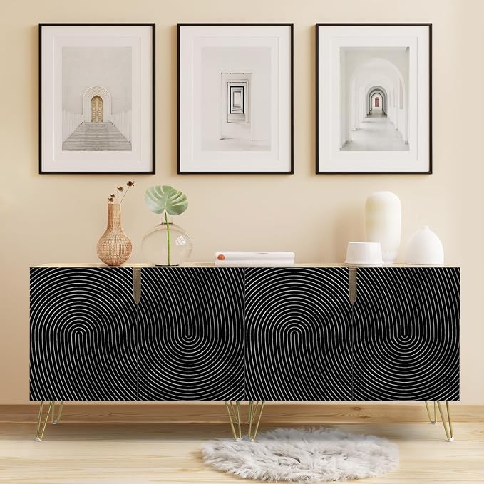 Black & White Swirl Line