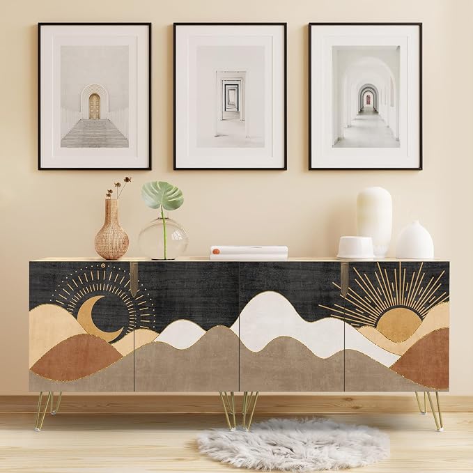 Mid-century Geometric Sun Nature Wilderness