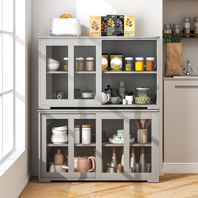 Grey/Glass Sliding Door