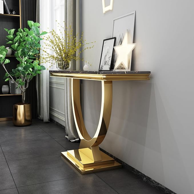 Console Table - Black Gold