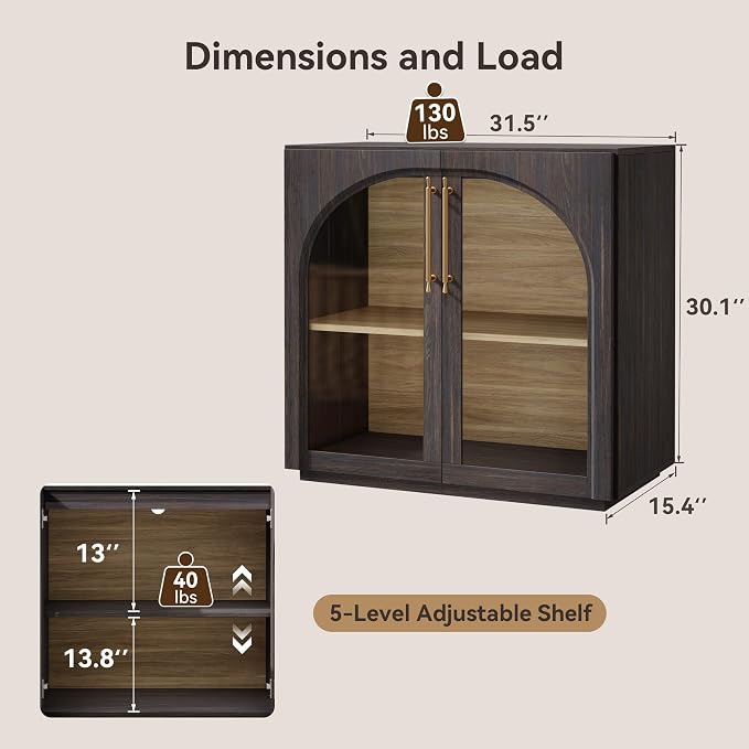 Dark Walnut-glass Doors
