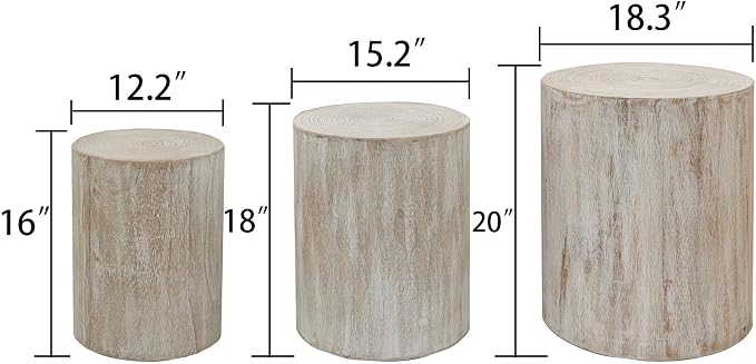Set of 3-antique White