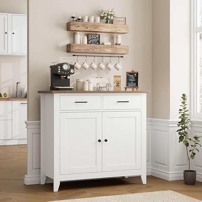Ivory White/Rustic Brown