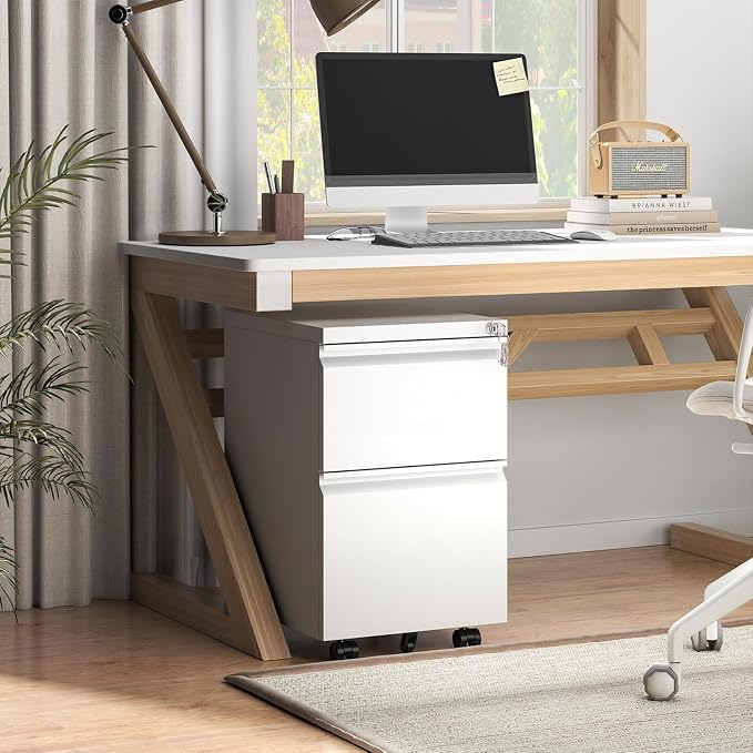 Matte-white 2-drawer Mobile