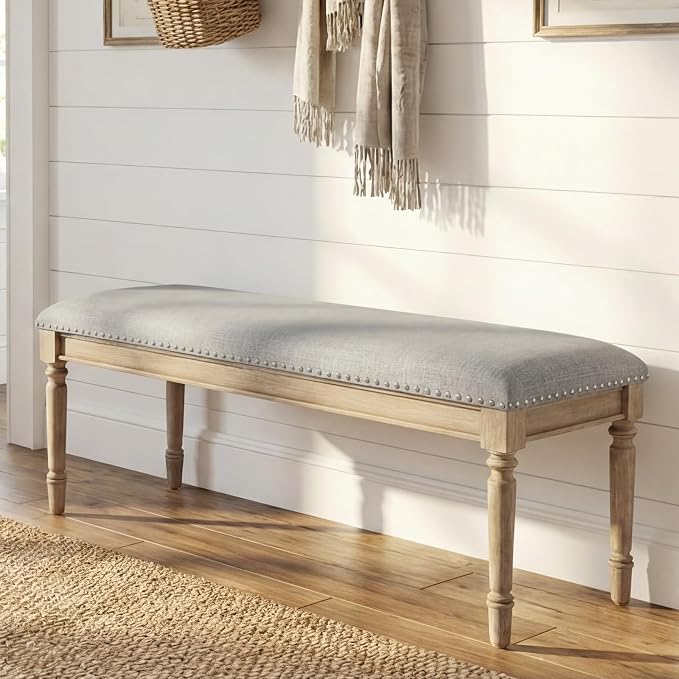 Linen Grey, Nailhead Trim