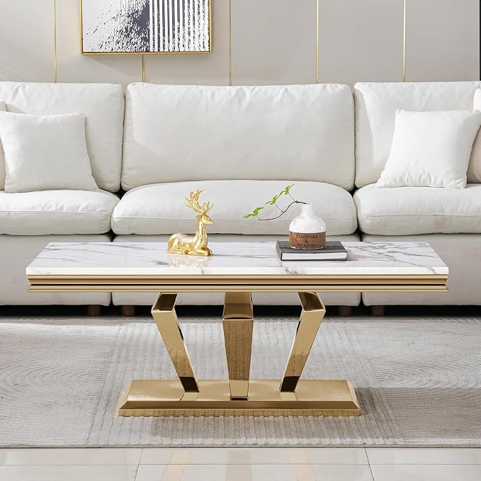 Coffee Table - White Gold