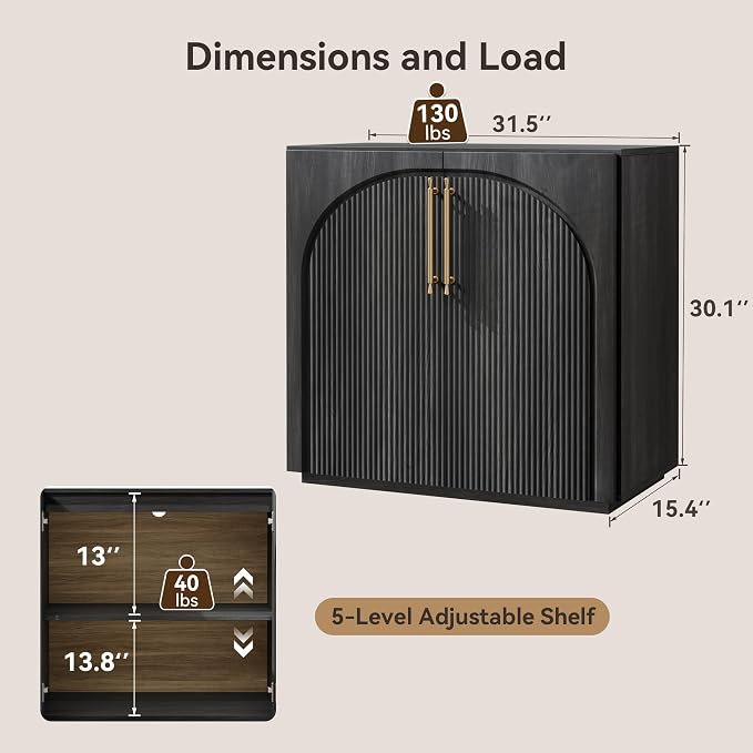 Black-fluted Doors