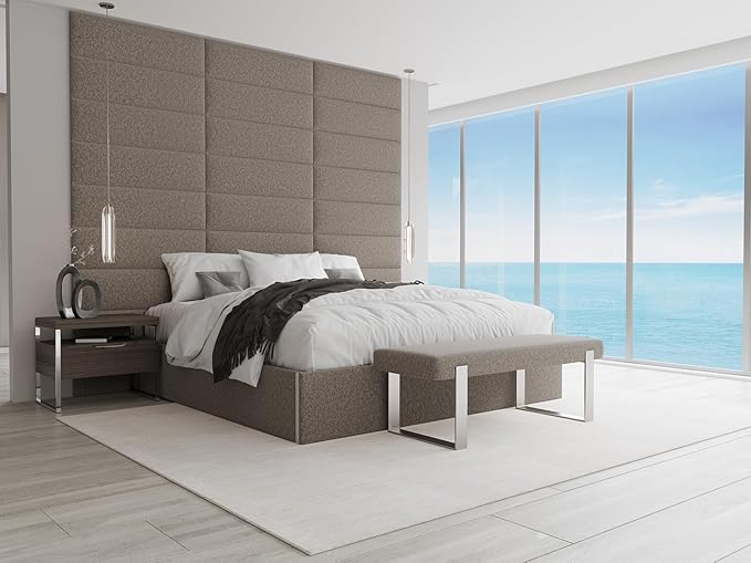 Faux Merino Wool Brown - Brushed Nickel